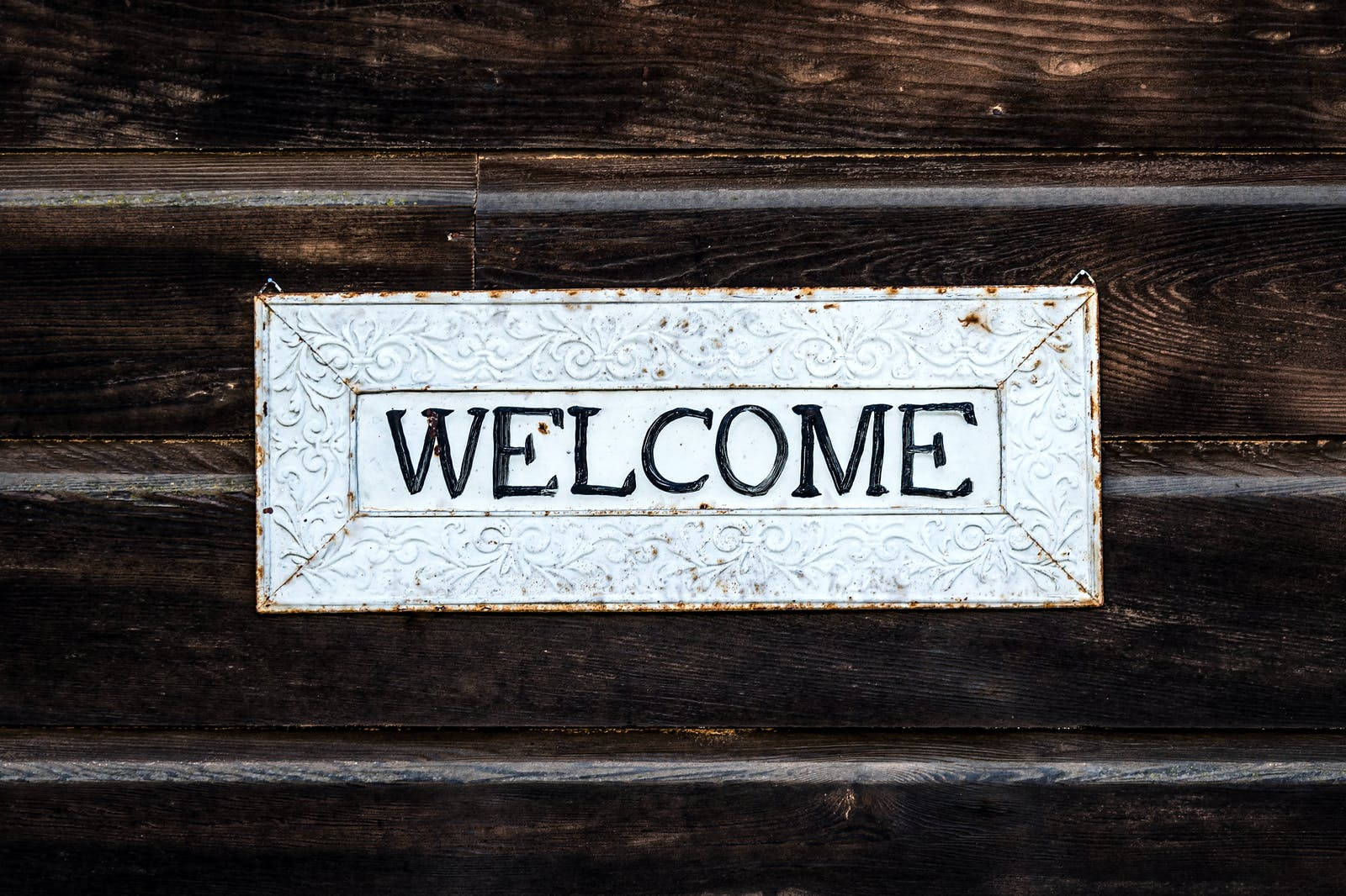 Rustic Welcome Sign Background