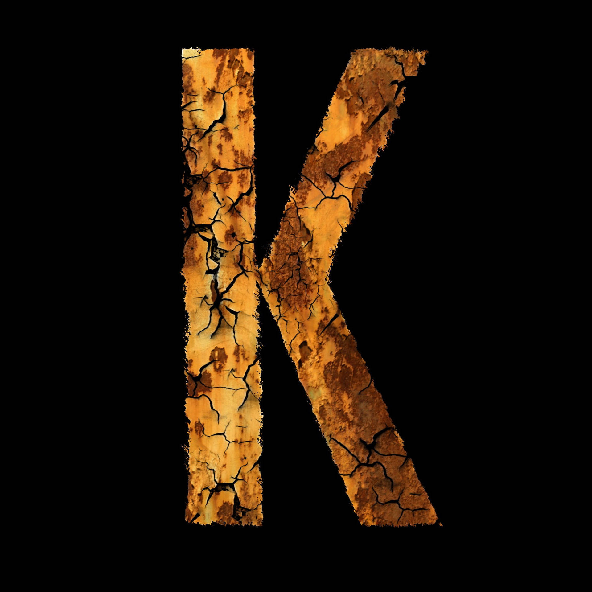 Rusty Letter K Background