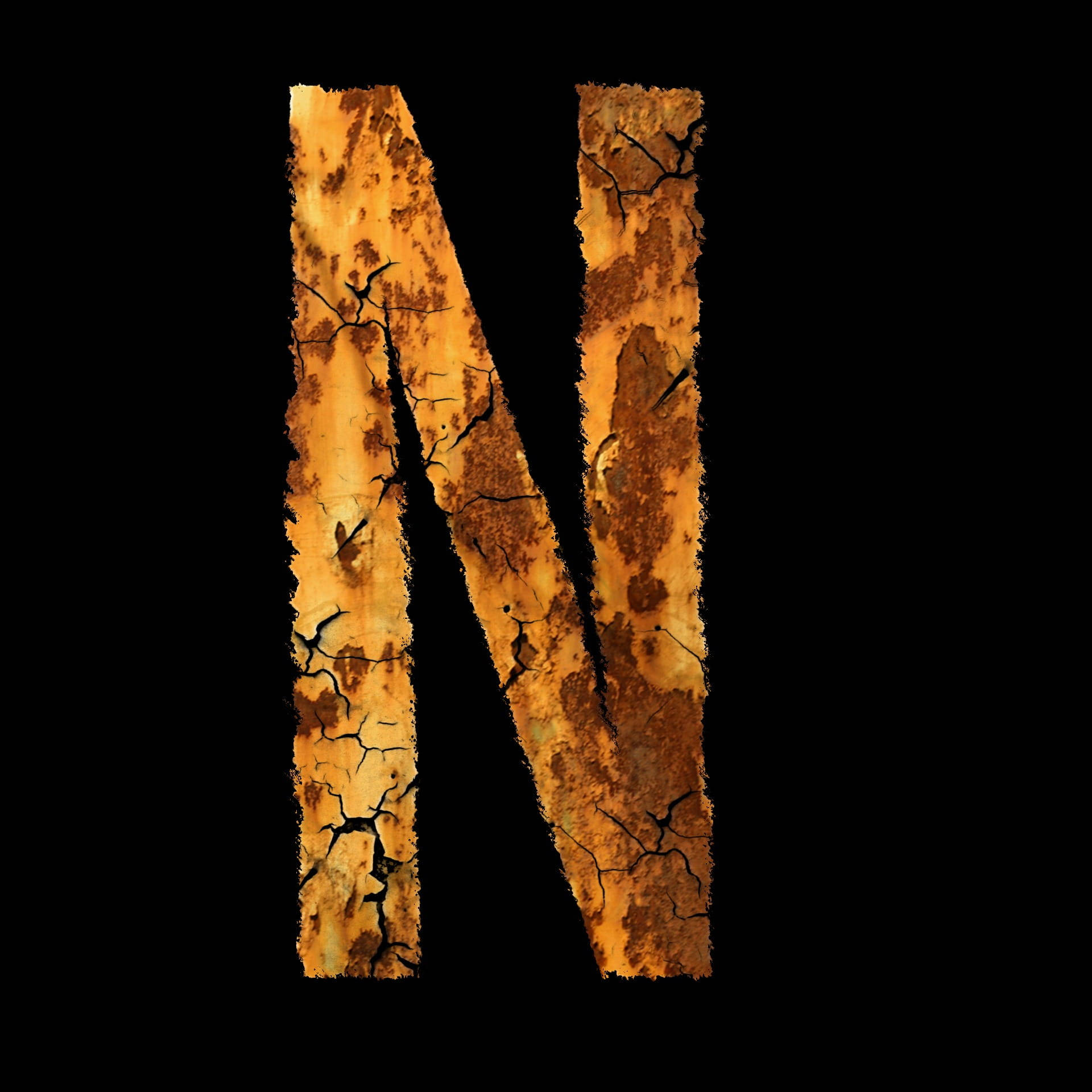 Rusty Letter N Background