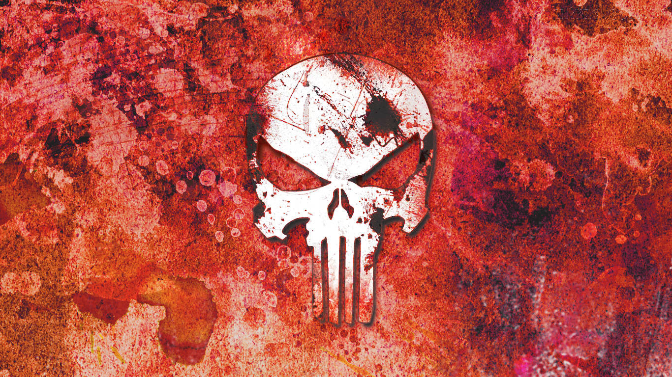 Rusty Metal Punisher Logo Background