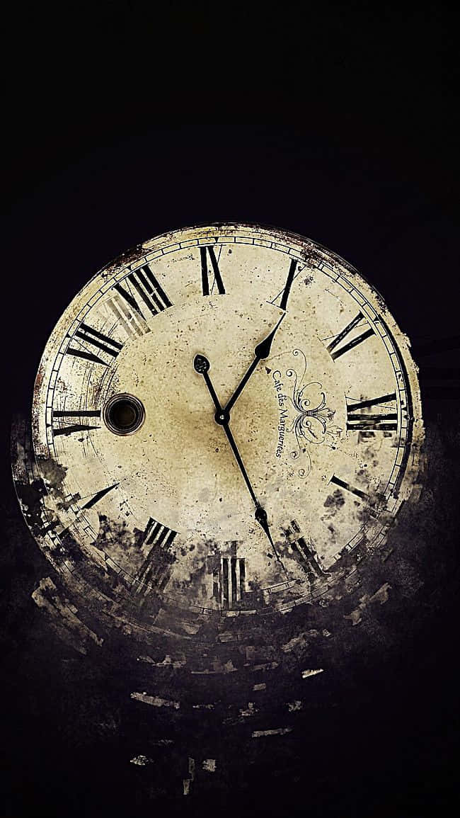 Rusty Time Clock Background