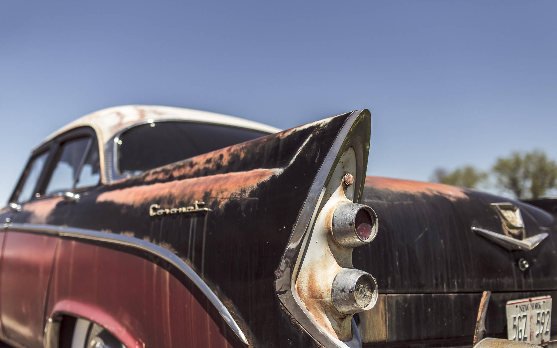Rusty Vintage Coronet Car Background