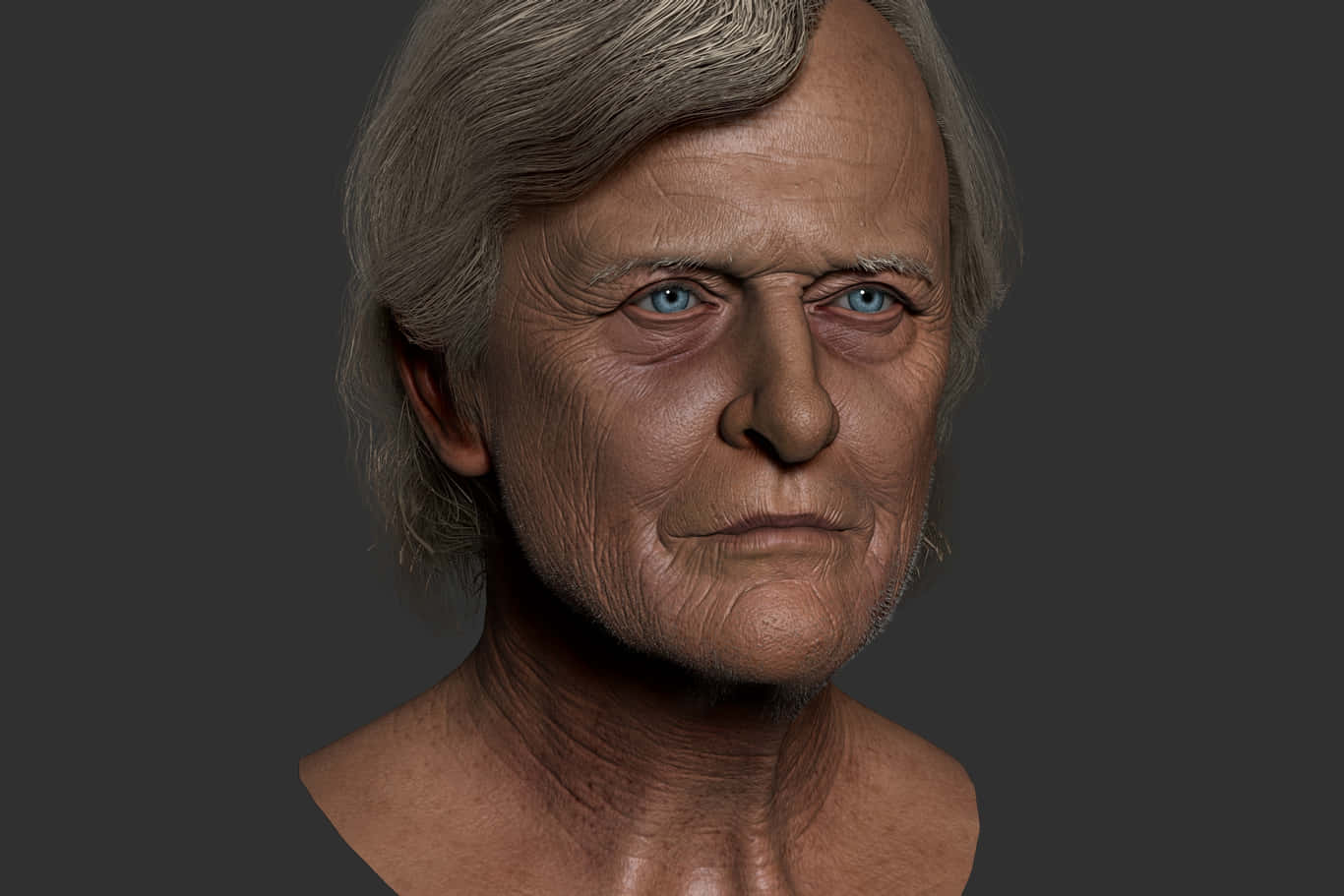 Rutger Hauer 3d Model Face Background