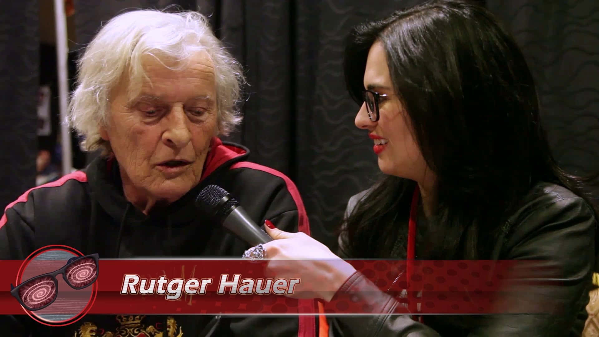 Rutger Hauer Being Interviewed Background