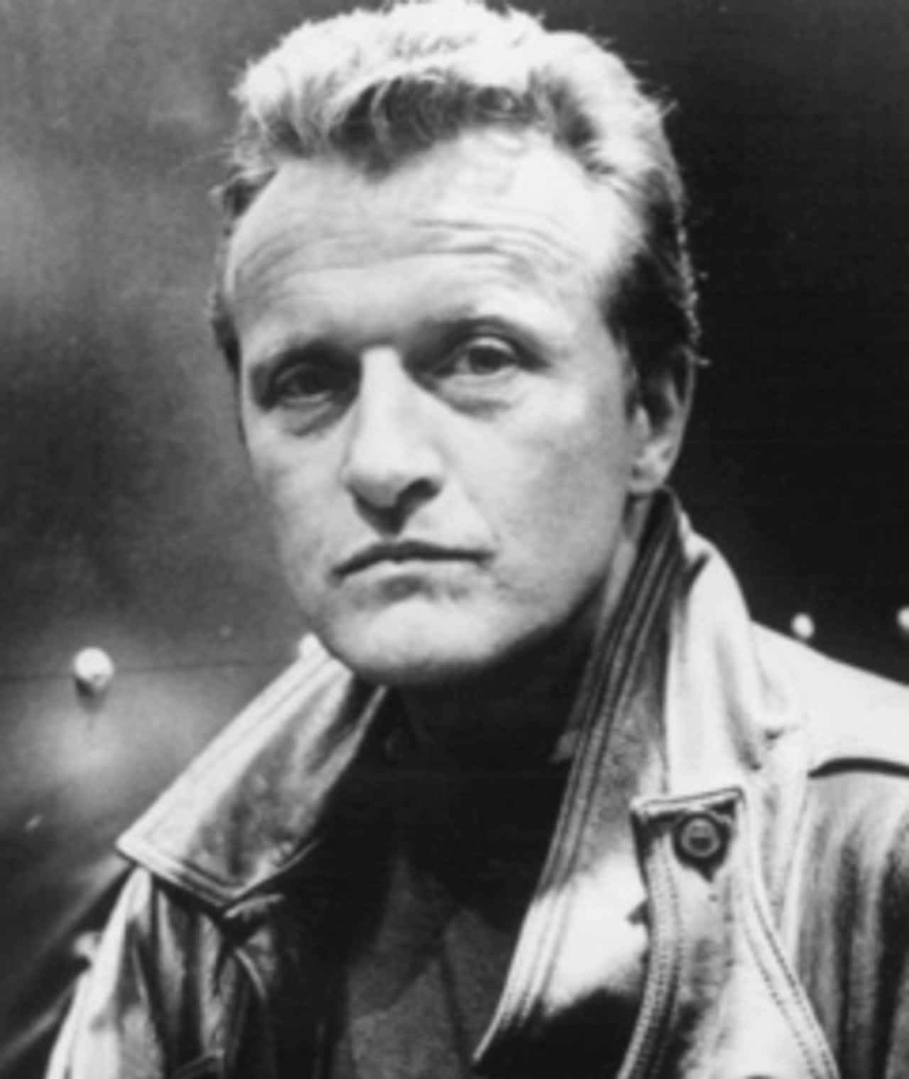 Rutger Hauer Black And White Photo Young Background