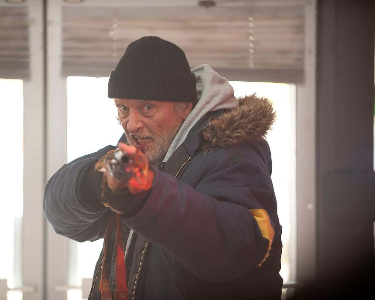 Rutger Hauer In Hobo With A Shotgun Background