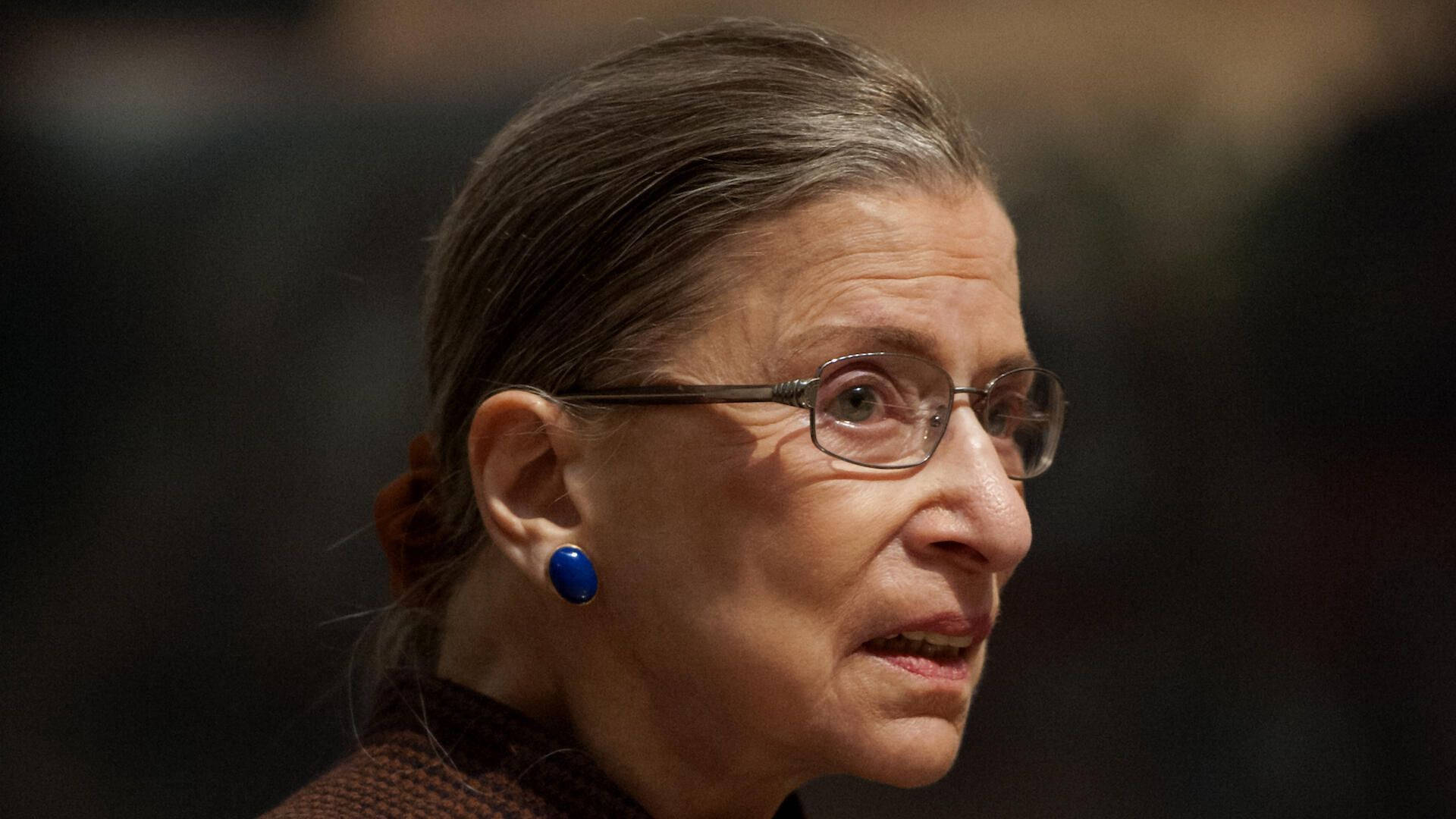Ruth Bader Ginsburg Deep Blue Earring Background