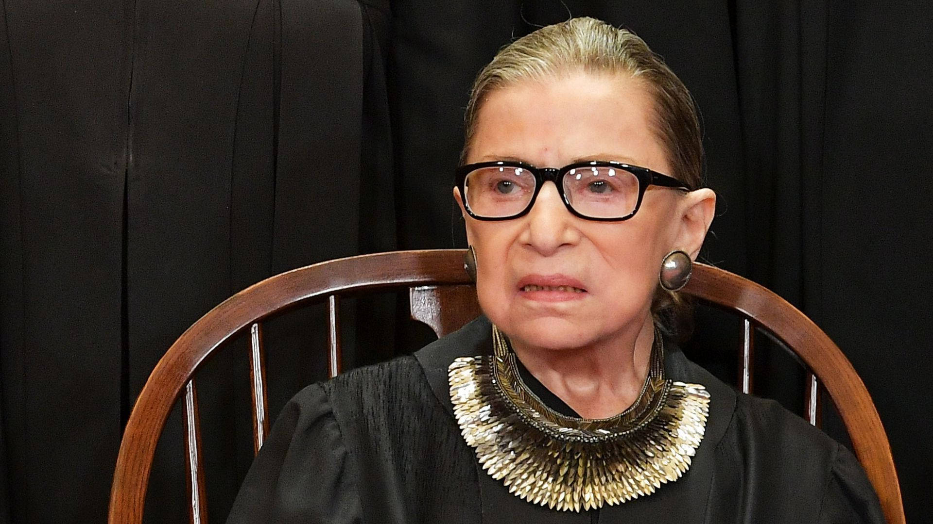 Ruth Bader Ginsburg Iconic Necklace Background