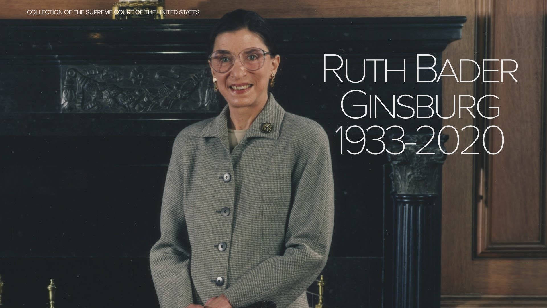 Ruth Bader Ginsburg Light Grey Coat Background