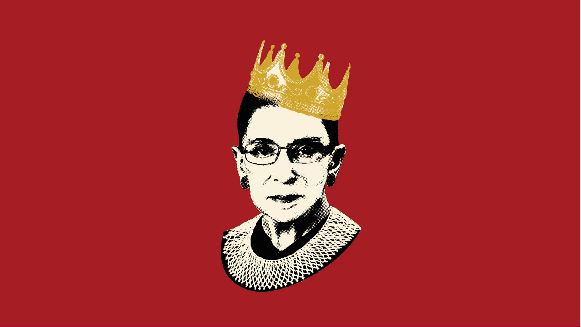 Ruth Bader Ginsburg Pop Art Crown Background