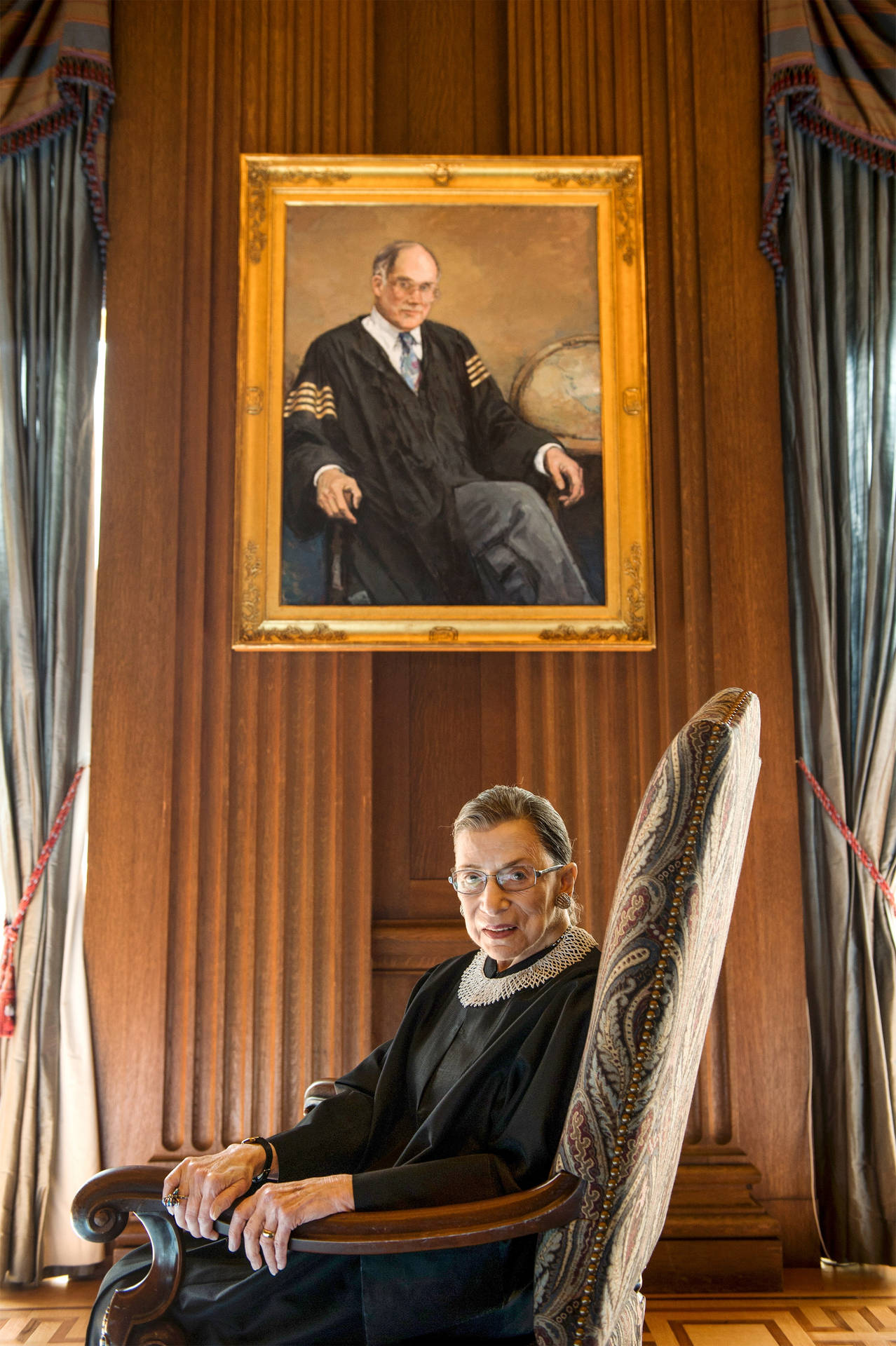 Ruth Bader Ginsburg With Painting Background