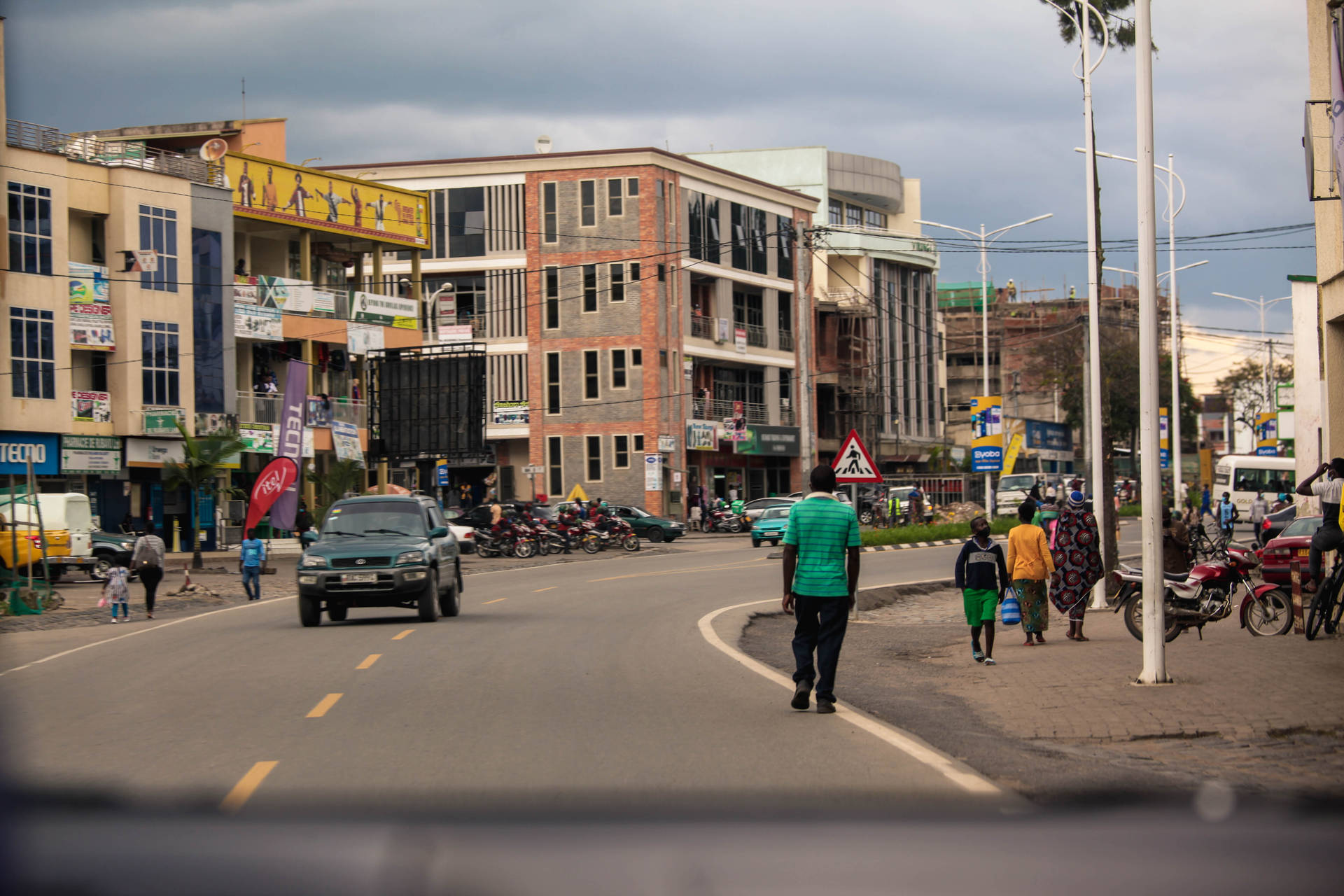 Rwanda Streets And Buildings Background