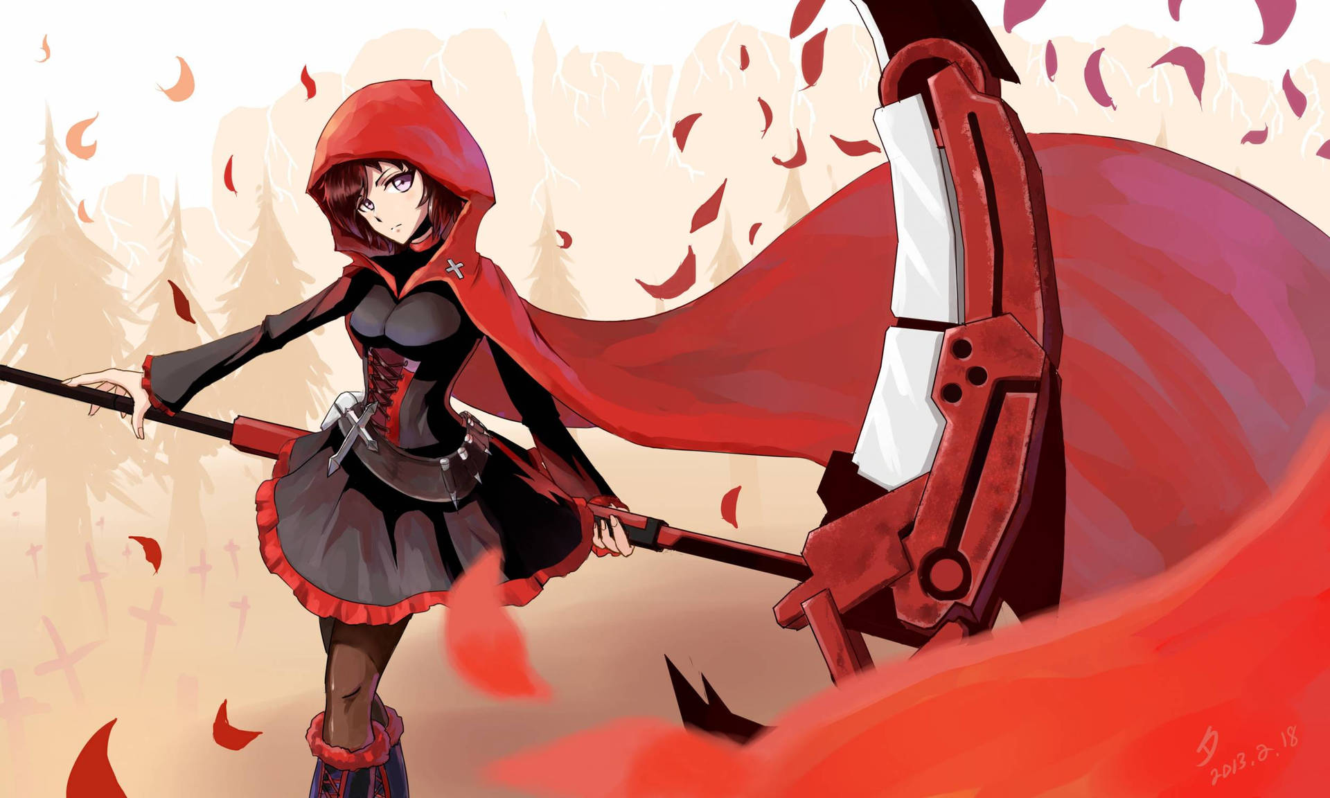 Rwby Crimson Ruby Background