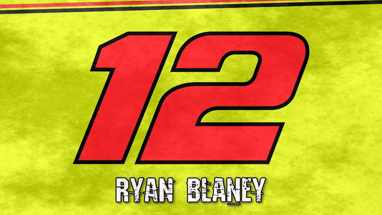 Ryan Blaney Red 12 Racing Number Background