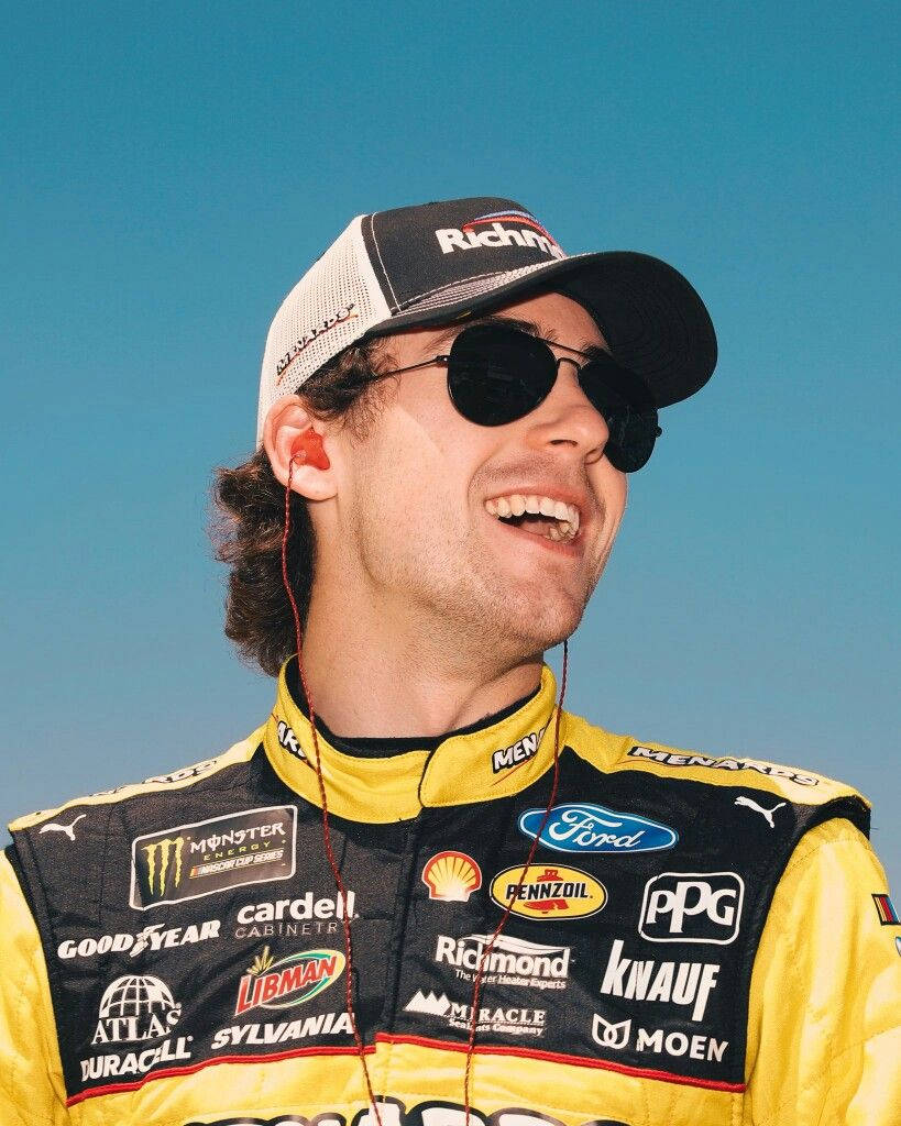 Ryan Blaney's Winning Smile Background