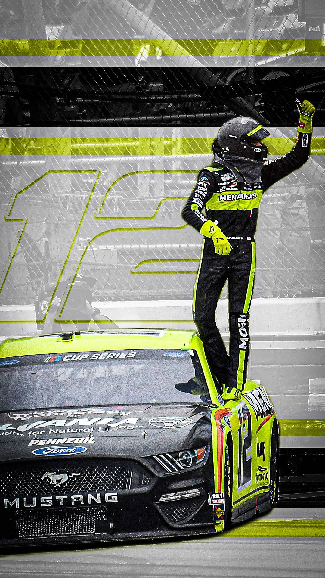 Ryan Blaney Standing On Car Window