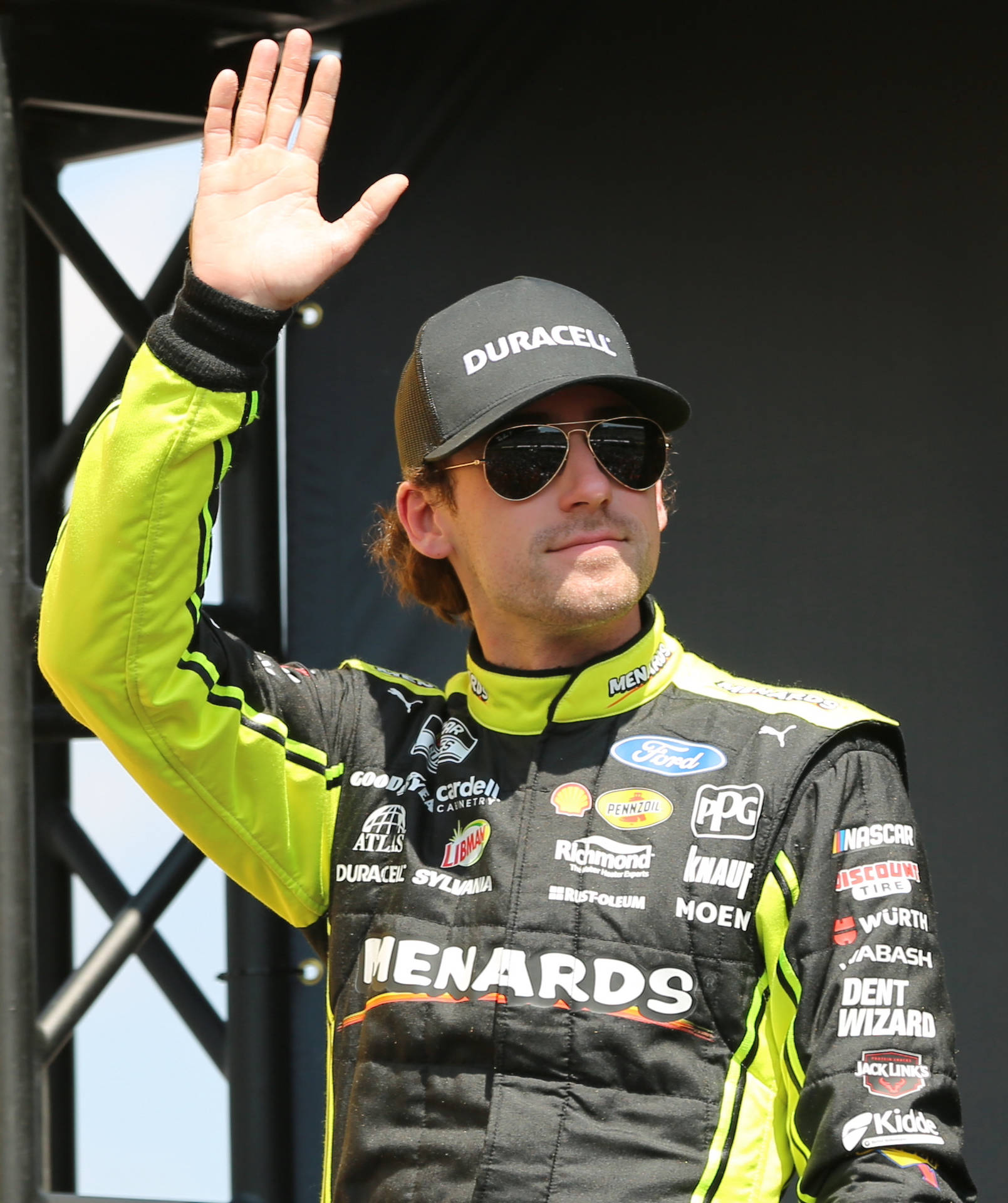 Ryan Blaney Waving Background