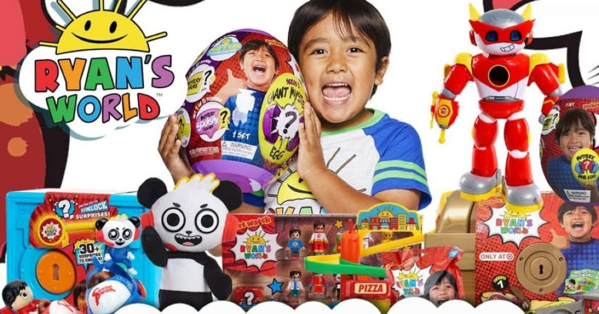 Ryan From Ryans World Having Fun With His Friends Background