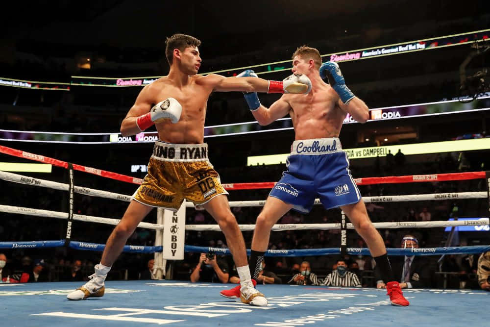 Ryan Garcia Punches Opponent Background