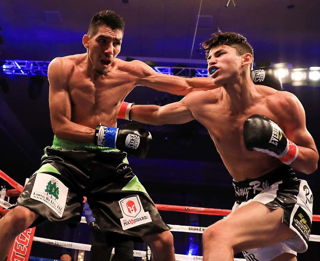 Ryan Garcia Trading Punches Background