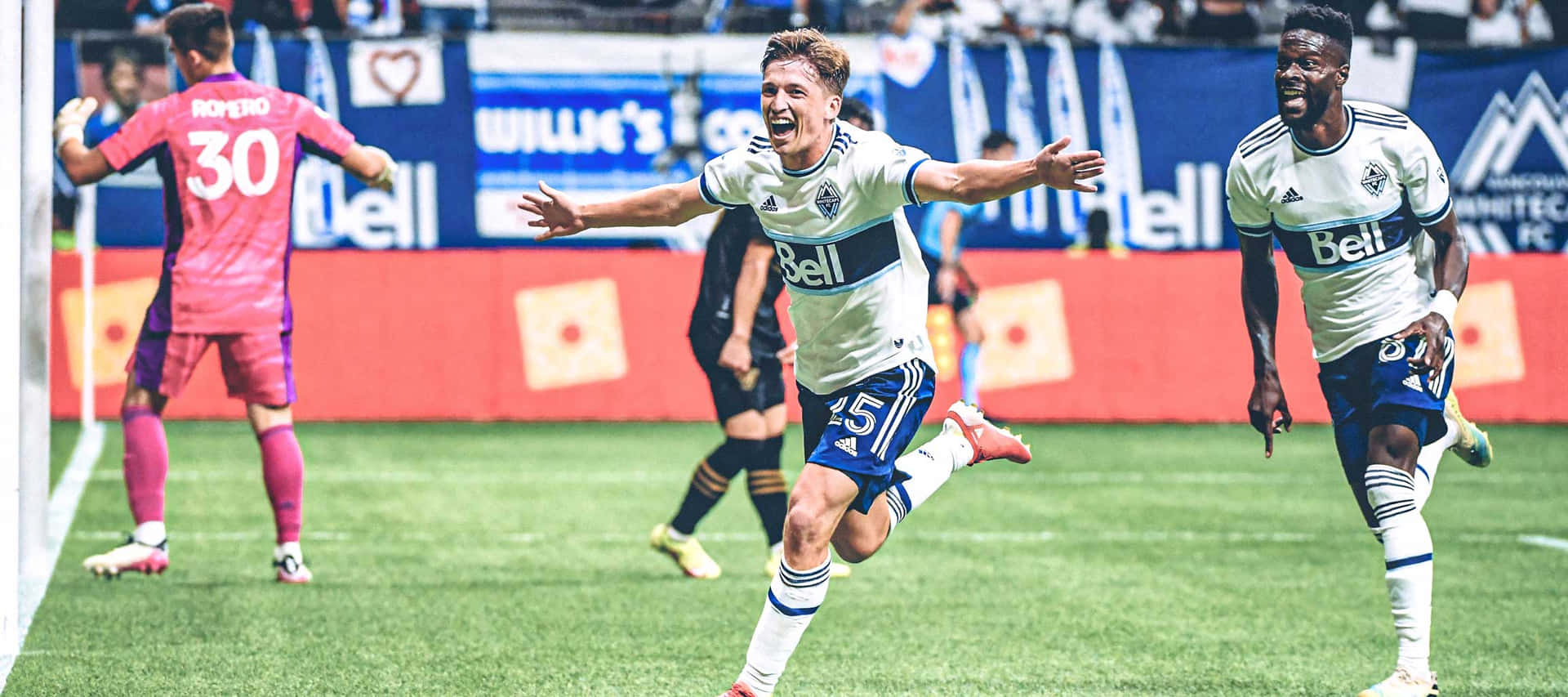 Ryan Gauld Soccer Celebration Background