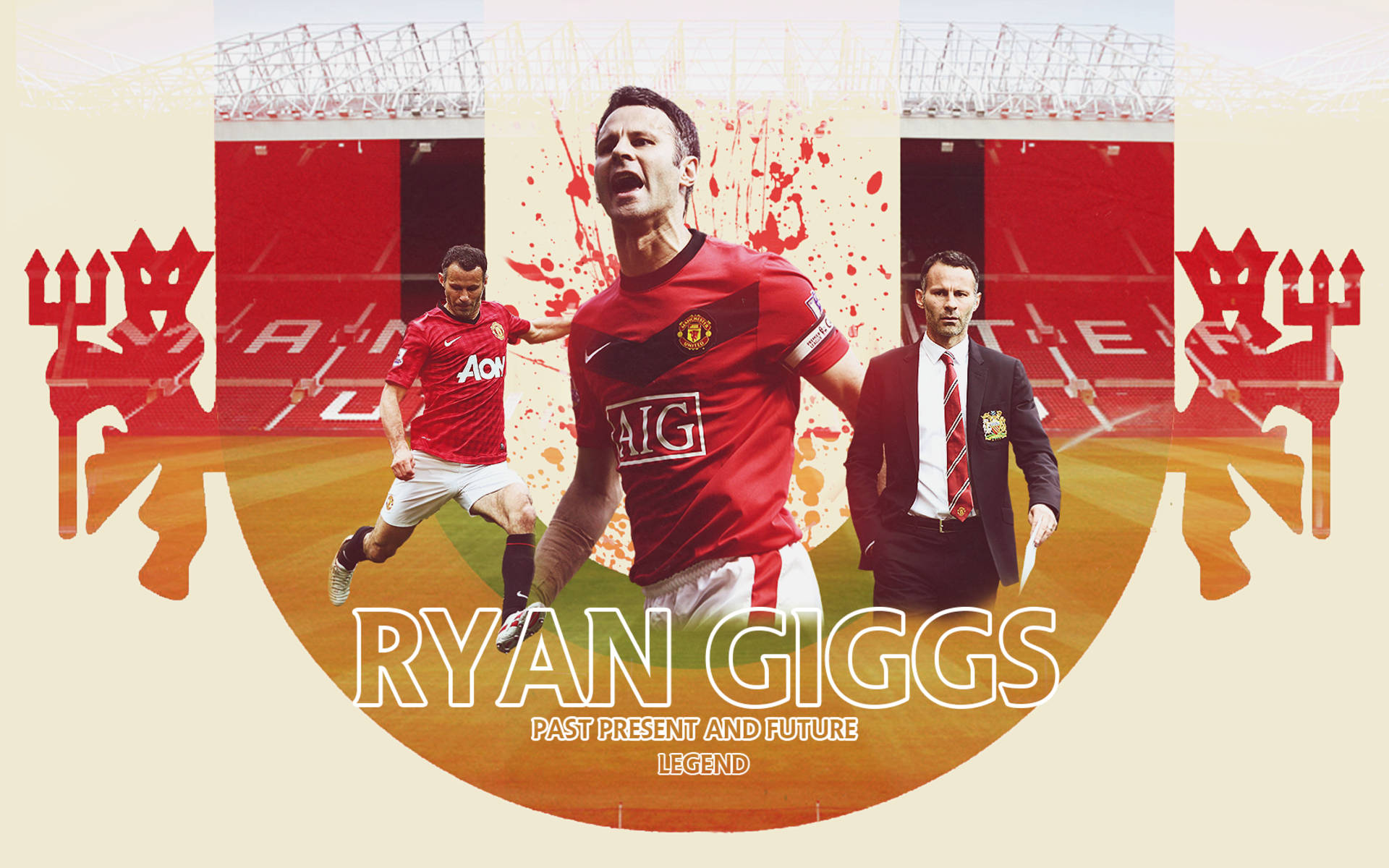 Ryan Giggs Football Soccer Legend Background