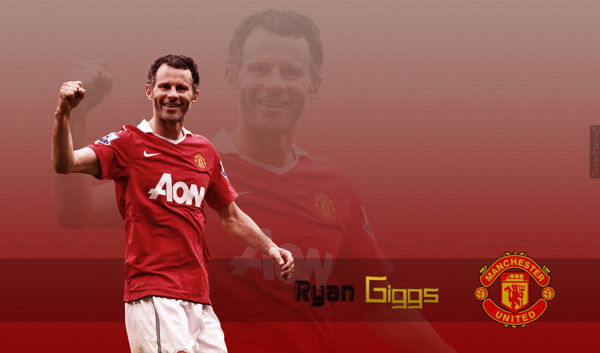 Ryan Giggs Old Football Player Background