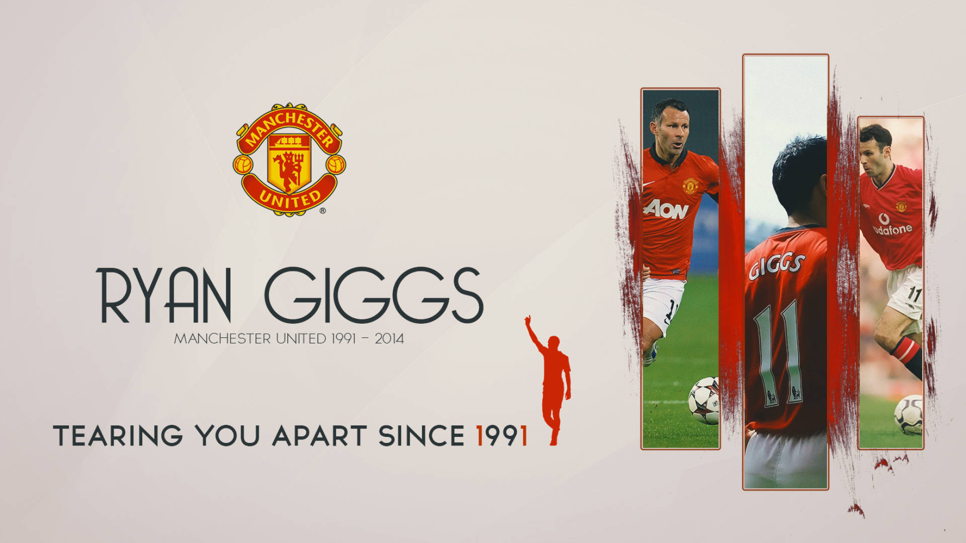 Ryan Giggs United Tribute Collage Background