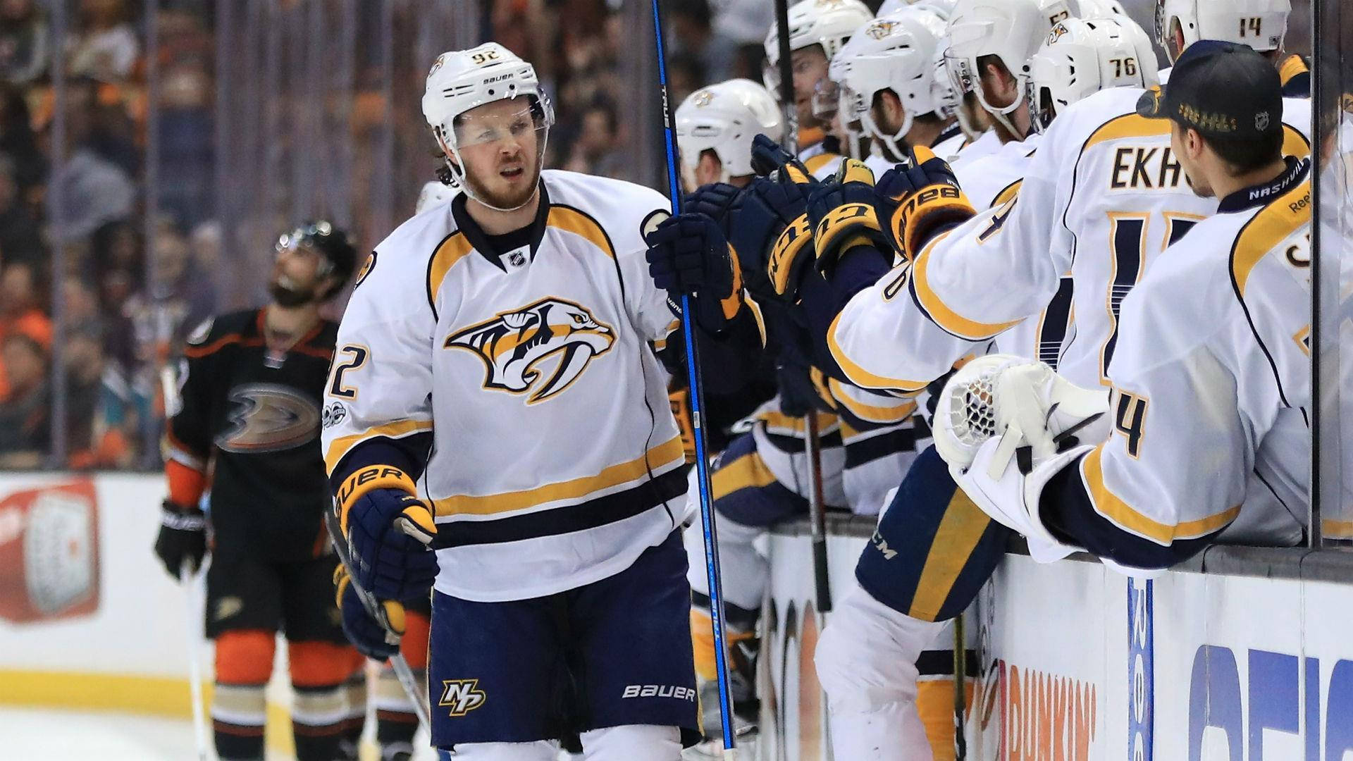 Ryan Johansen Nashville Predators Vs. Anaheim Ducks Background