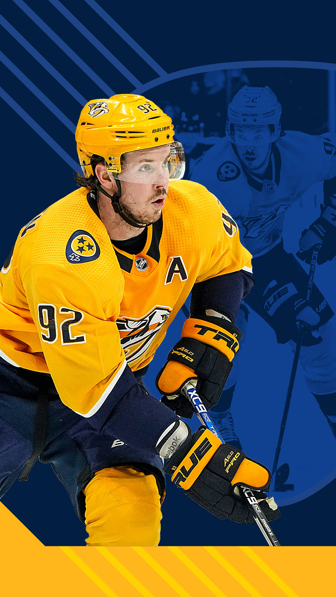 Ryan Johansen On The Ice Background