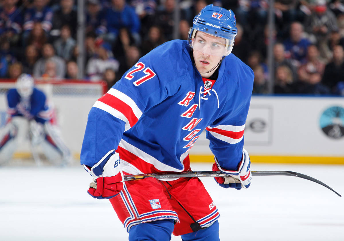 Ryan Mcdonagh Ice Hockey Candid Pose Background