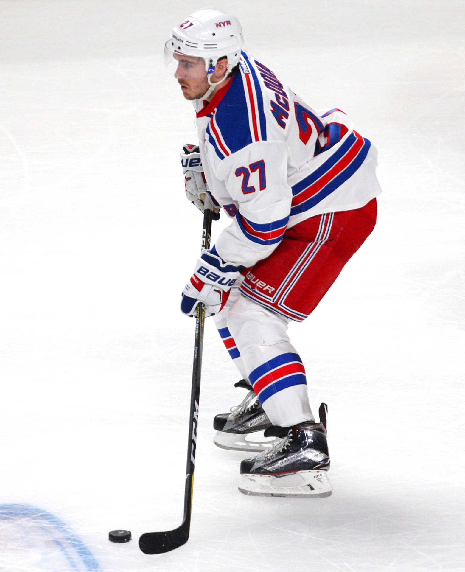 Ryan Mcdonagh Ice Hockey Control Puck Background