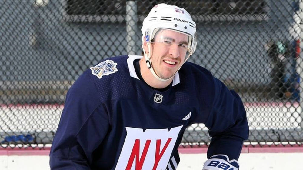 Ryan Mcdonagh Ice Hockey Player Portrait Smile Background