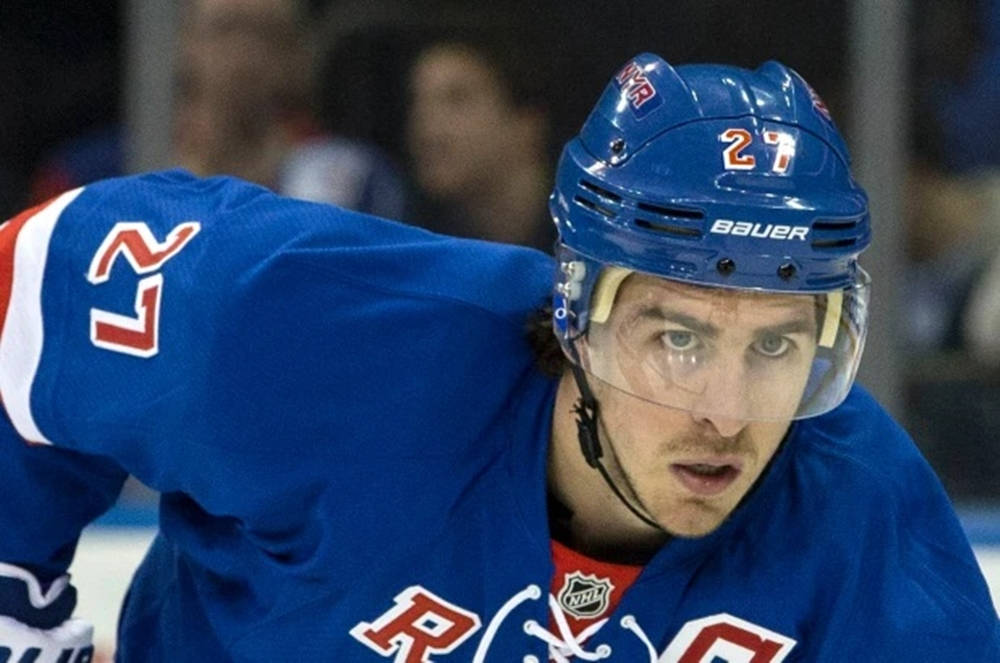 Ryan Mcdonagh New York Rangers Serious Look Background