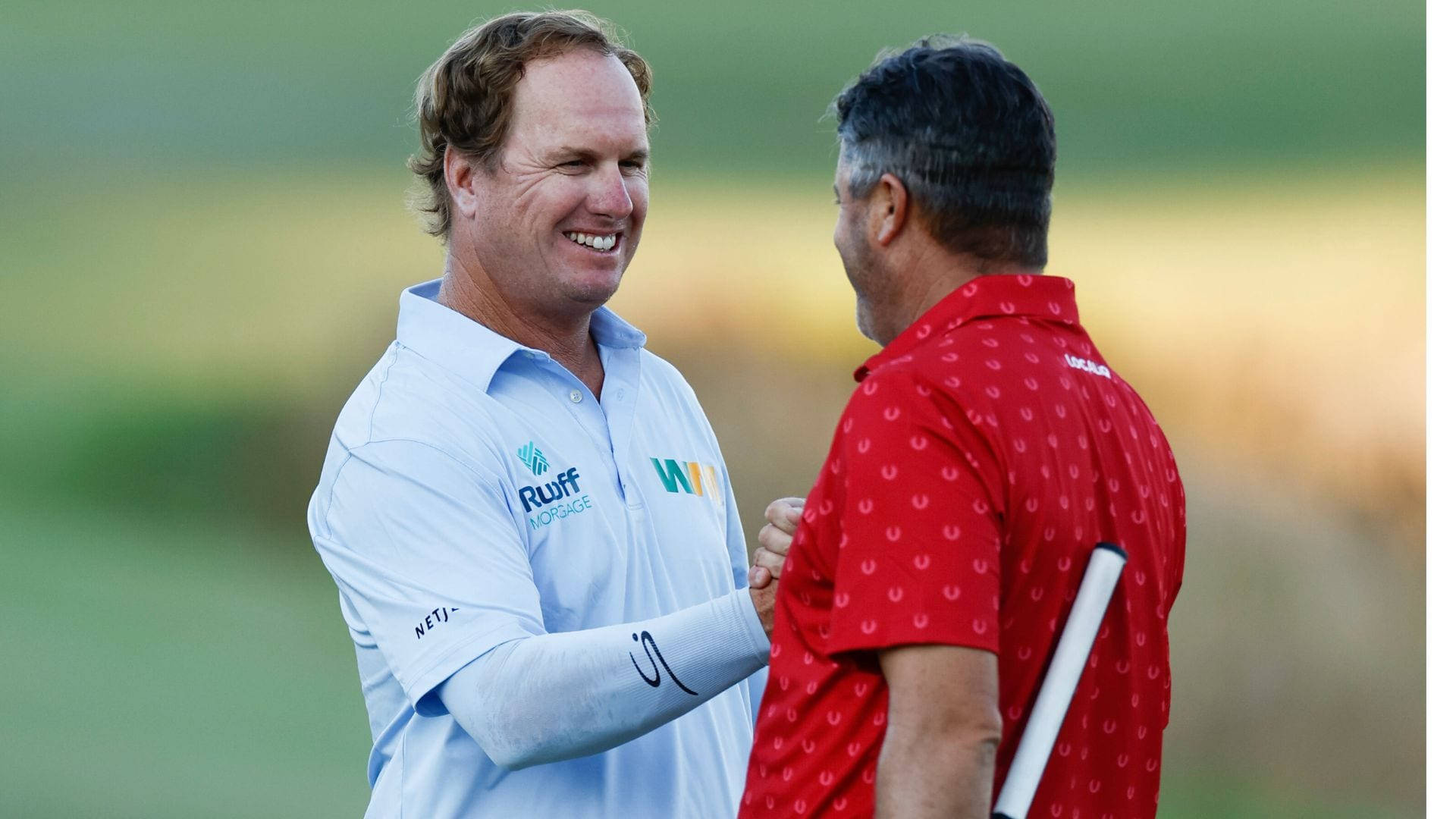 Ryan Palmer Greeting Charley Hoffman Background