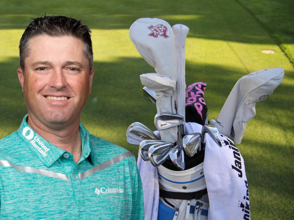 Ryan Palmer Head Shot And Golf Bag Background