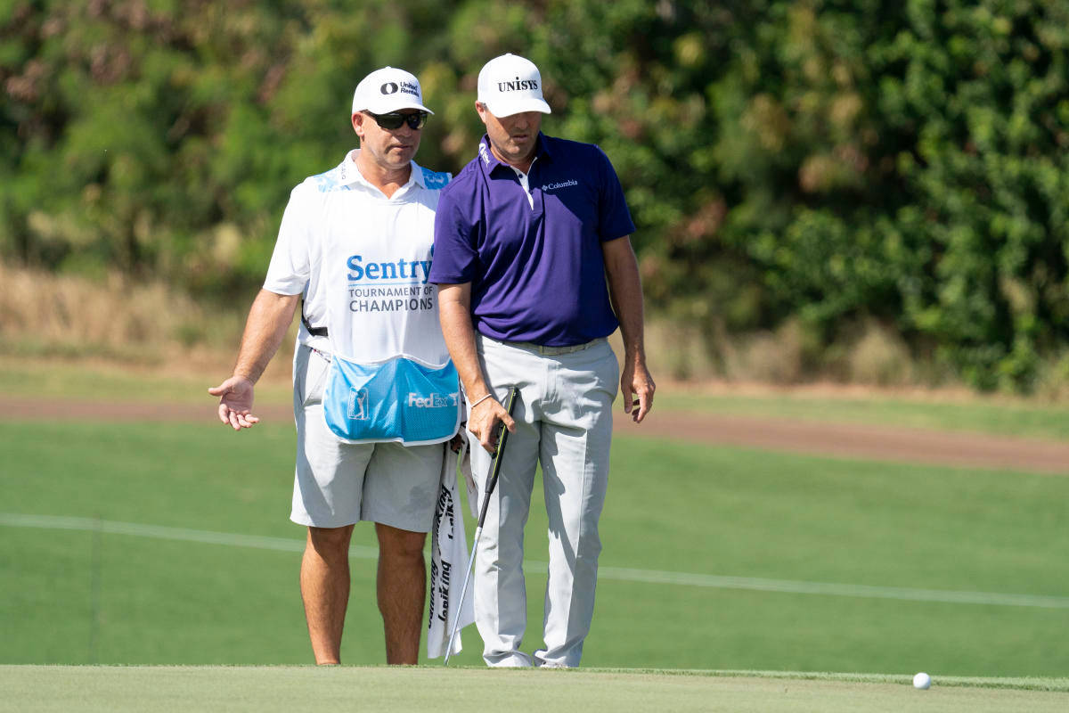 Ryan Palmer Observing Golf Ball Background