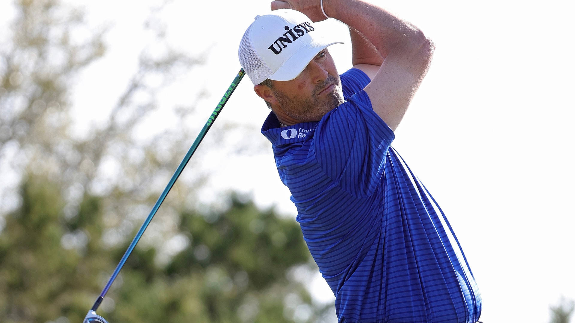 Ryan Palmer Swinging Club Serious Look Background