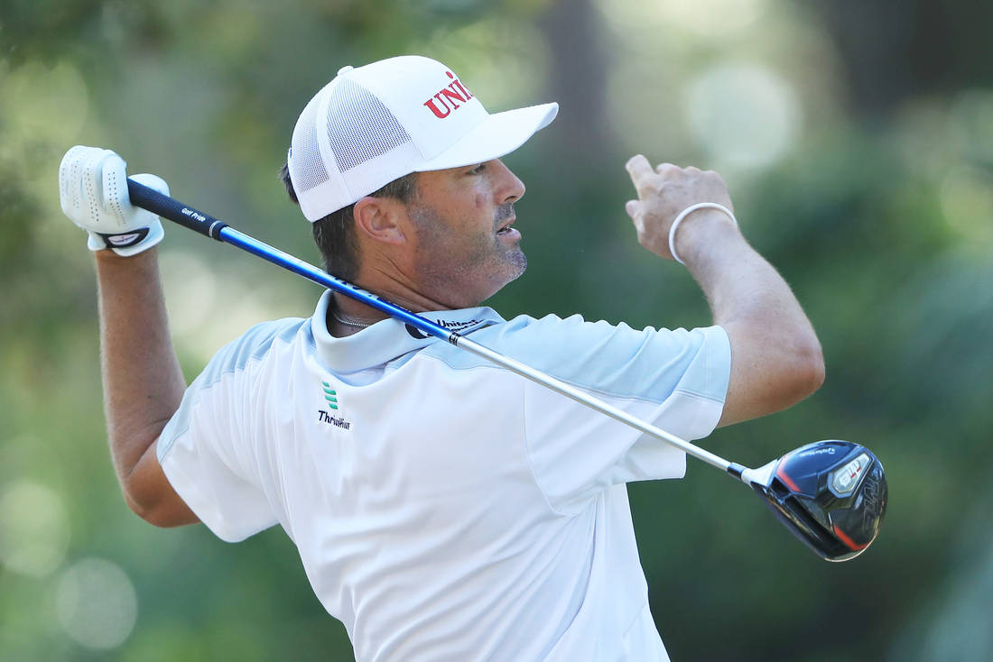 Ryan Palmer Swung A Golf Club Background