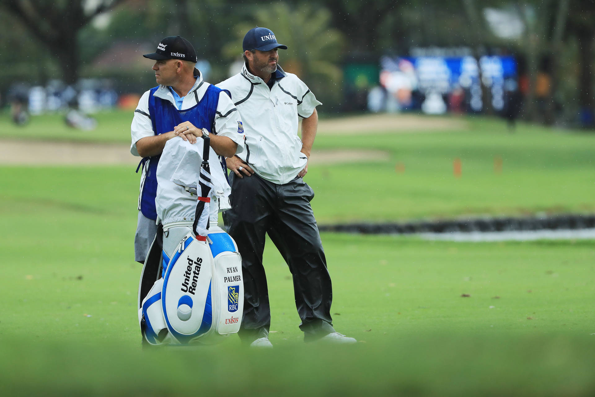 Ryan Palmer With Caddie Background