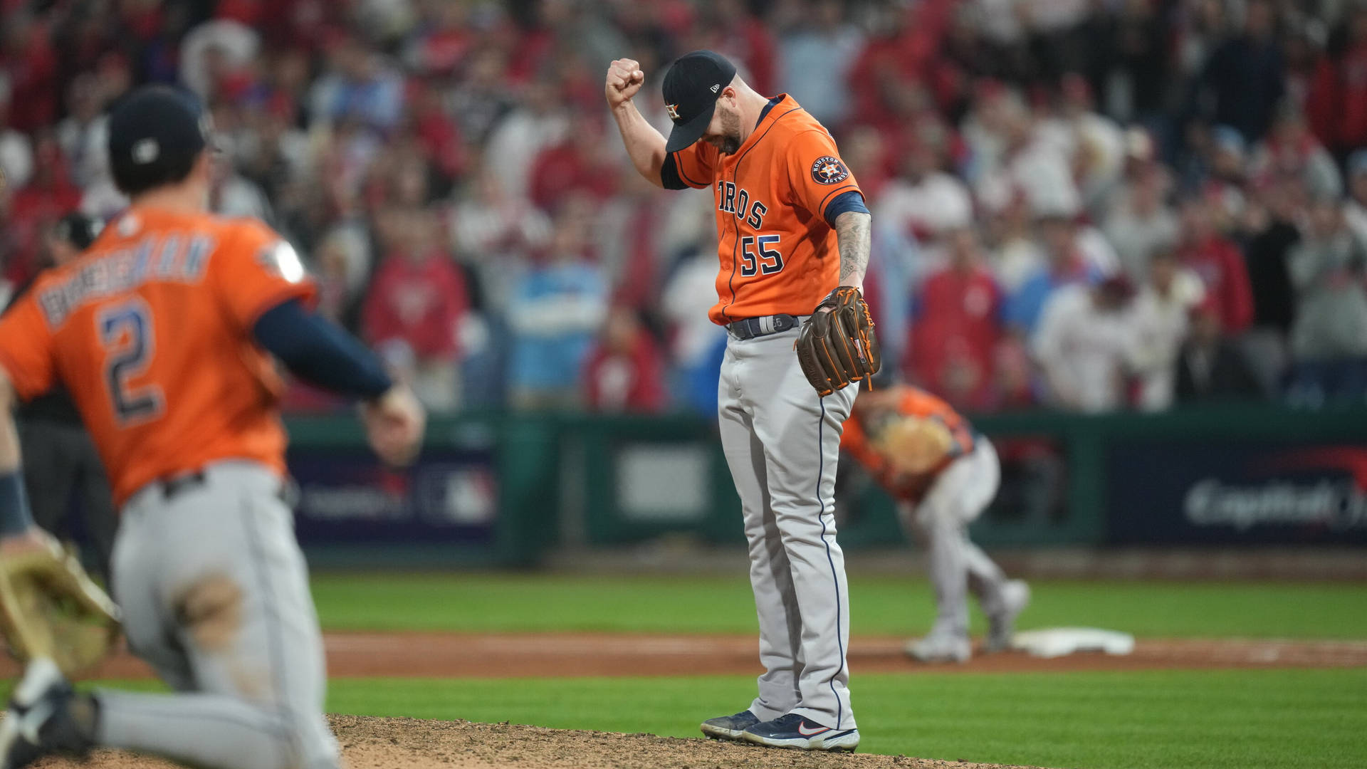 Ryan Pressly Silently Celebrating Background