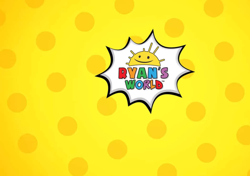 Ryan's World Logo On A Yellow Background Background