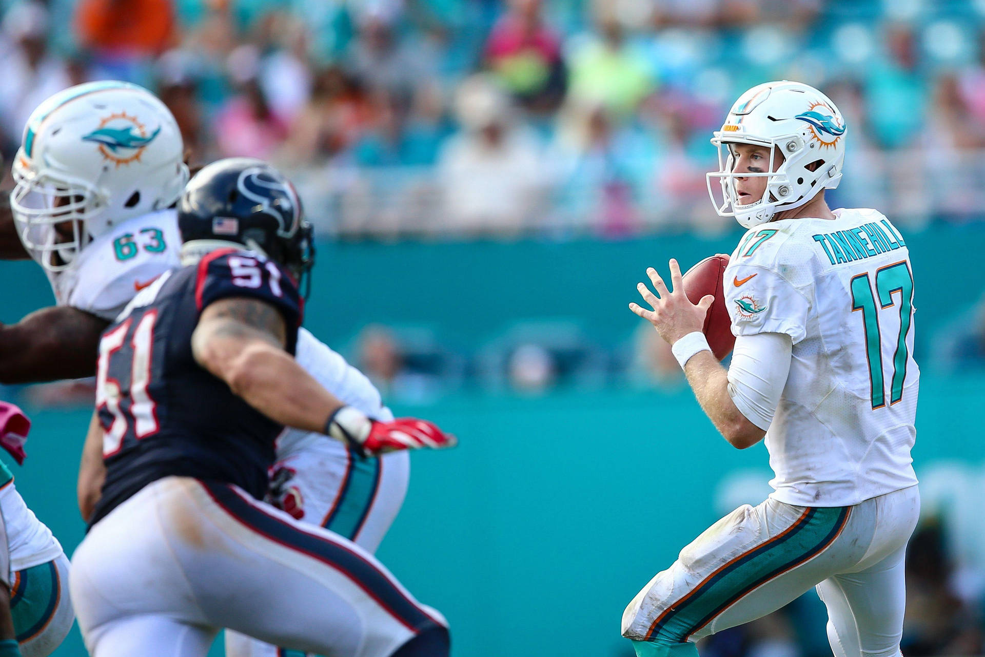 Ryan Tannehill Miami Dolphins Houston Texans Game Background