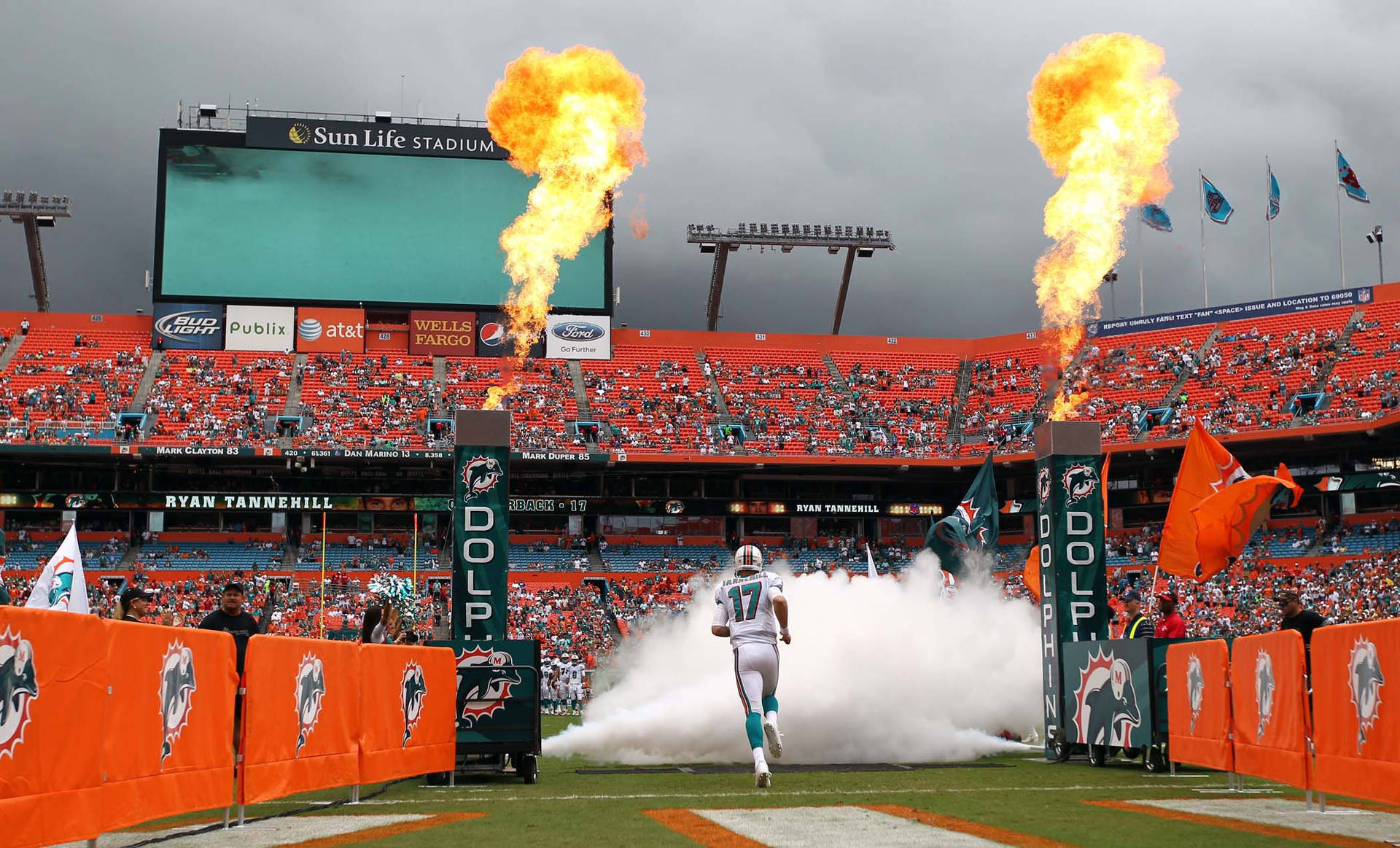 Ryan Tannehill Nfl Miami Football Stadium Background