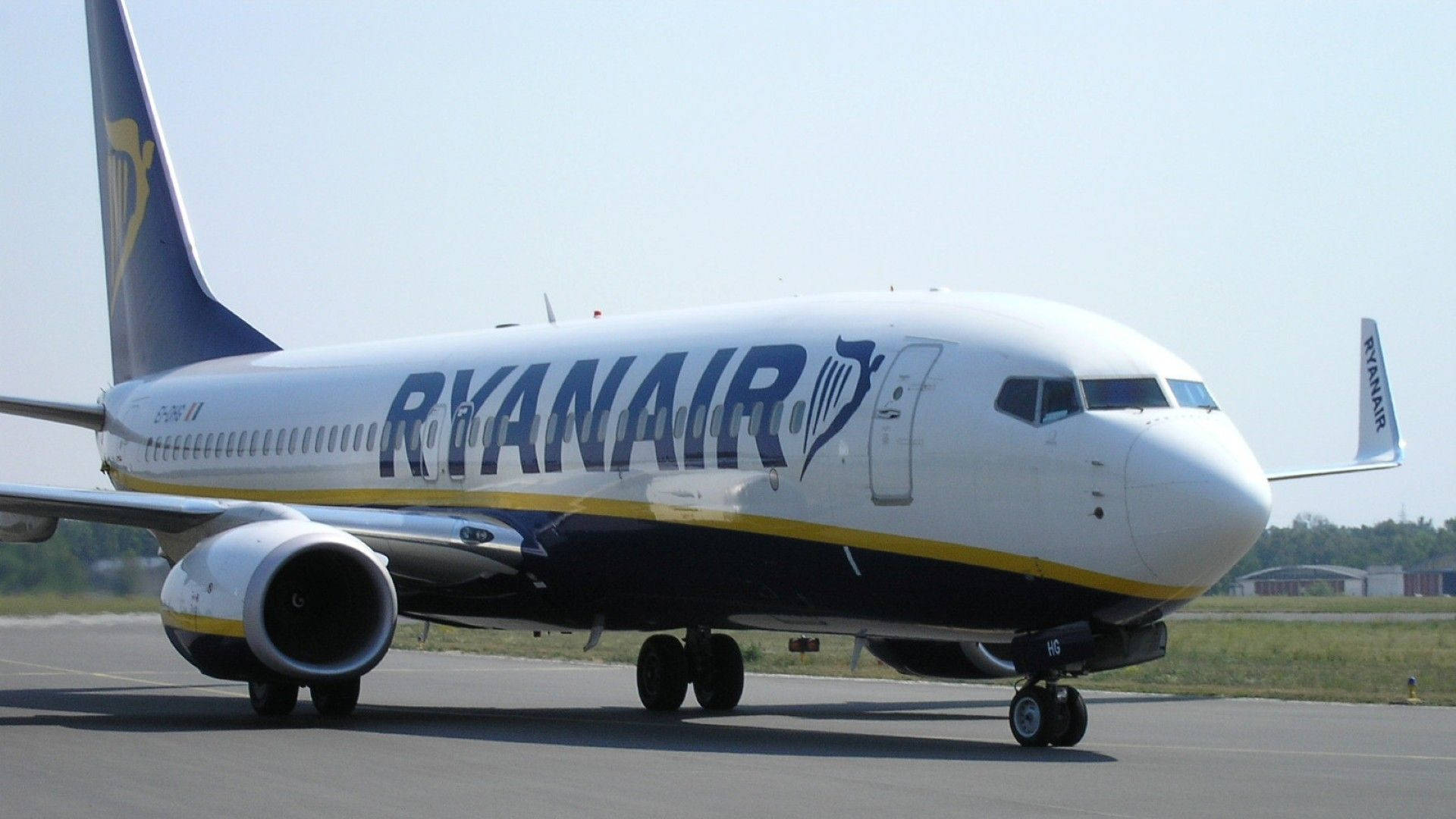 Ryanair Plane Front View Background