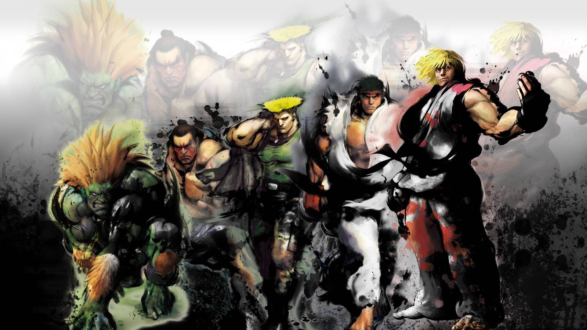 Ryu And The Street Fighter Gang Background