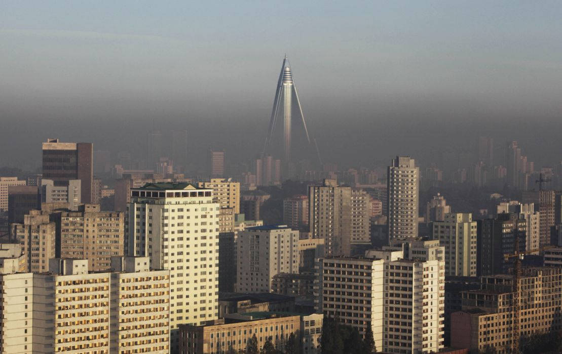 Ryugyong Hotel Overlooking Pyongyang