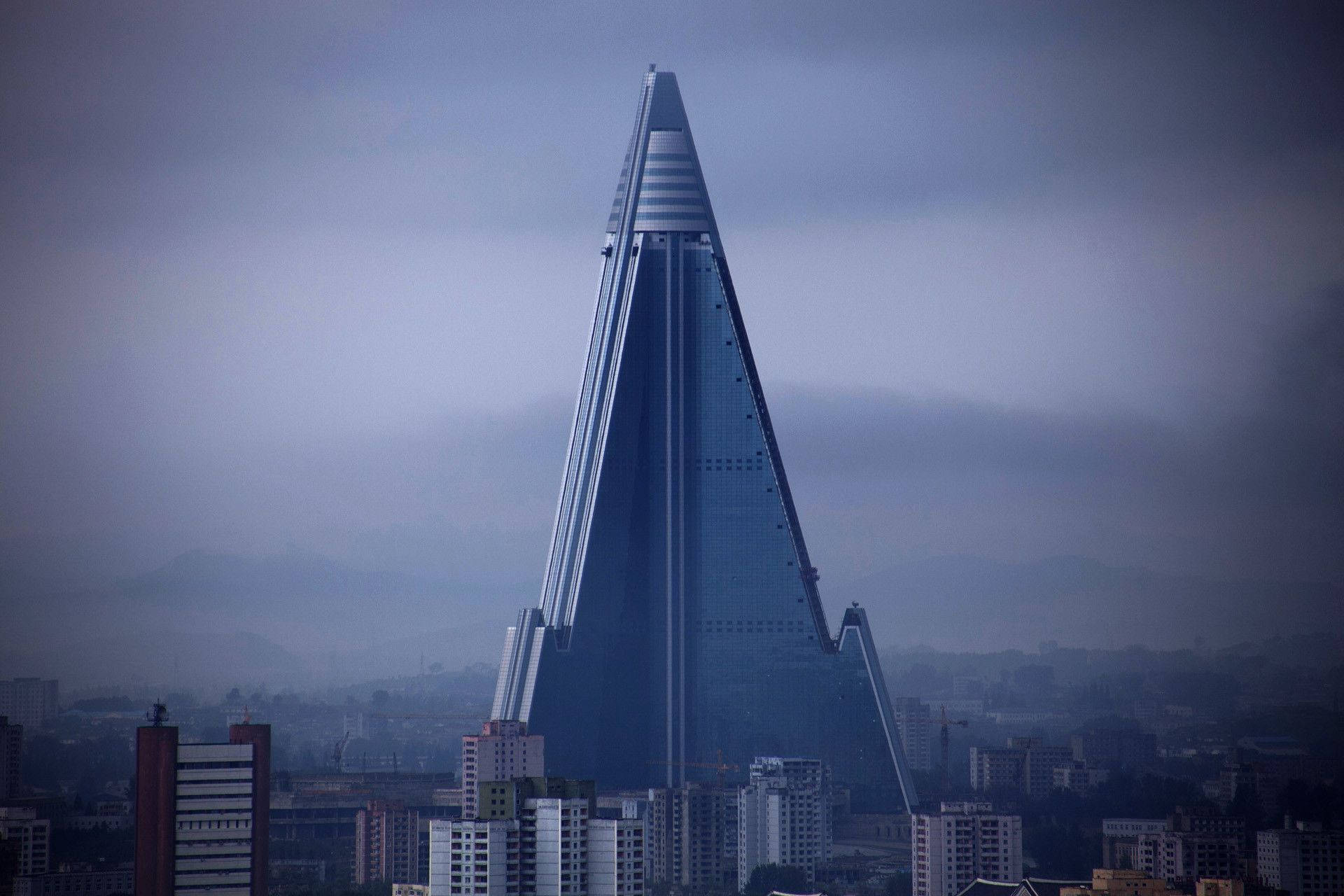 Ryugyong Hotel Top Pyongyang Background