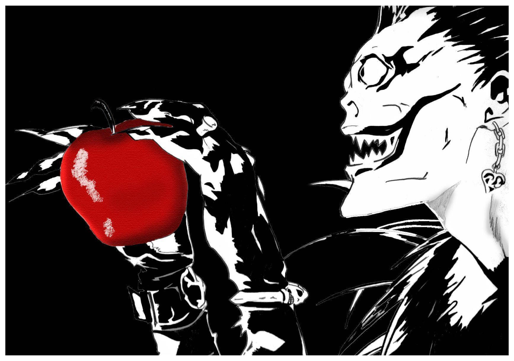 Ryuk Loves Red Apples Background