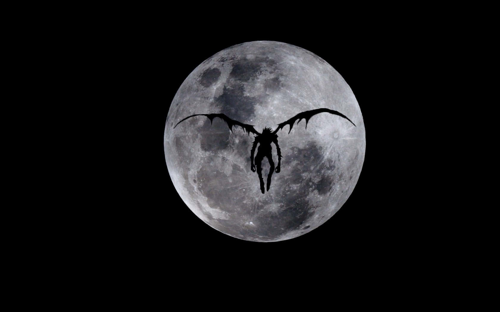 Ryuk Silhouette Against Full Moon